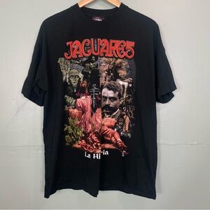 Vtg Rock and Death Jaguares La Historia Shirt Black Cotton Back Hit XL Back Hit